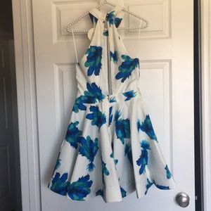 A beautiful Luxxel blue and green floral dress.